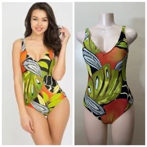 Gottex Tropical Print One Piece Swimsuit